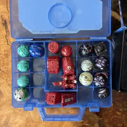 2006-2009 Lot Of 19 Bakugan Battle Brawlers And 51 Cards & Storage Containers - Image 4