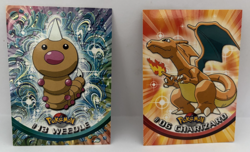 SET of 2: 1999 Topps Tv Animation Ed. Pokemon Cards #06 CHARIZARD & #13 WEEDLE - Image 1