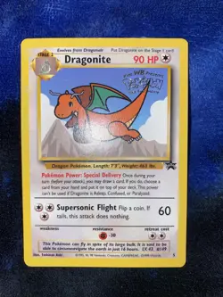 Pokemon Dragonite TCG First Movie Promo #5 Rare 1999 Card WOTC - Image 1