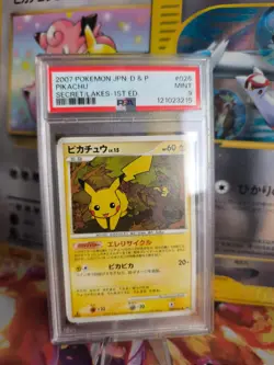 Pokemon Card Pikachu Lv. 15 Secret Lakes Majestic Dawn 1. Edition Japanese PSA 9 - Image 1