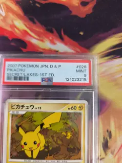 Pokemon Card Pikachu Lv. 15 Secret Lakes Majestic Dawn 1. Edition Japanese PSA 9 - Image 4
