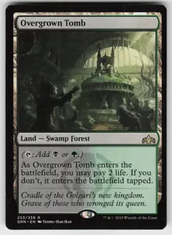 MTG Guilds of Ravnica #253 Overgrown Tomb Lightly played tcg - Image 1