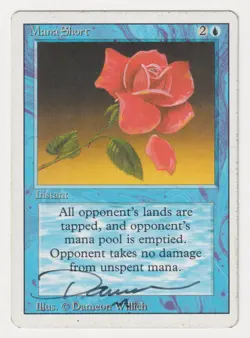 Signed Mana Short MP Revised Edition Artist Dameon Willich 1994 MTG Magic Rare! - Image 1