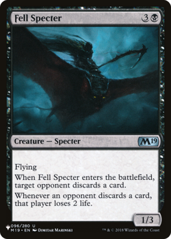 Fell Specter (REGULAR) x1 - MTG The List PLST #M19-96 - Image 1