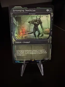 Scrounging Deathclaw Showcase Foil NM Fallout Magic the Gathering MTG - Image 1