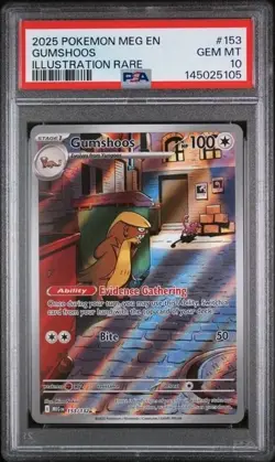 GUMSHOOS #153 PSA 10 • 2025 POKEMON MEG EN-MEGA EVOLUTION ILLUSTRATION RARE - Image 3