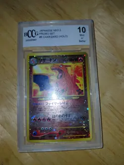 CGC 10 GEM-MINT Charizard Japanese Neo Premium File 2 Pokemon 2000 Reverse Holo - Image 1