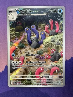 Wugtrio 224/091 Illus Rare Holo Paldean Fates Pokemon TCG Card NM/M Condition - Image 1