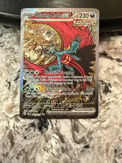 Pokemon TCG Prismatic Evolutions Roaring Moon EX Card 162/131 Sir NM Holo - Image 1