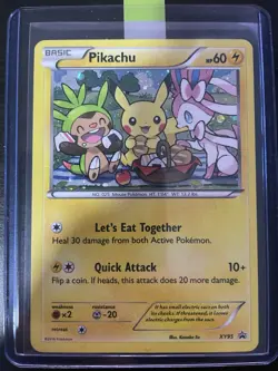 2016 Pokemon XY Promos Pikachu XY95 Black Star Promo Holo - Image 1