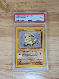 🔥 Sandshrew – Pokemon Base Set 1999 – PSA 9 MINT – Vintage WOTC – #62 - Image 1