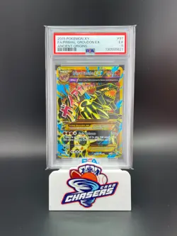 Pokemon TCG Primal Groudon-EX Ancient Origins 97/98 Holo Full Art PSA 5 - Image 1