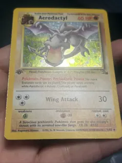 Pokemon TCG Aerodactyl 1/62 Fossil 1st Edition Holo Rare- LP - Image 4