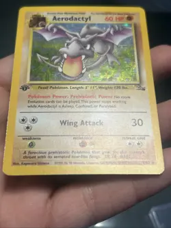 Pokemon TCG Aerodactyl 1/62 Fossil 1st Edition Holo Rare- LP - Image 5