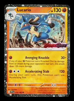 Pokemon TCG Lucario 114/198 Cosmos Holo Stamped Promo - Image 1