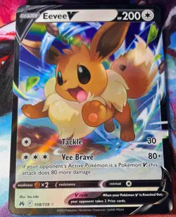 2023 Pokemon Sword & Shield Crown Zenith Eevee V #108/159 - Image 1