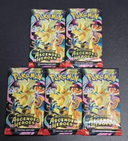 5x Pokemon TCG Ascended Heroes Booster Packs Lot. New Sealed! - Image 1