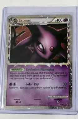 Pokemon TCG Espeon Prime 81/90 HG&SS Undaunted Ultra Rare Holo NM - Image 1