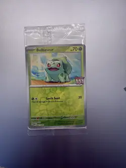 Pokemon TCG Sealed Bulbasaur 001/165 Best Buy Exclusive Promo 151 - Image 1