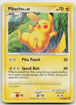 Pokemon tcg Stormfront #70/100 Pikachu Lightly played - Image 1