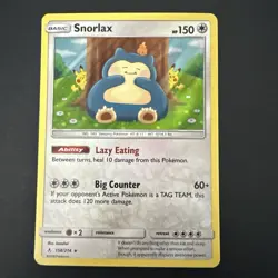 Pokemon Snorlax Sm-Unbroken Bonds 158/214 Holo Rare Basic 150 HP 2019 Excellent - Image 1