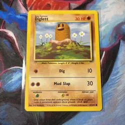 Pokemon Diglett Base Set Energy Misprint Error 47/102 Played Condition - Image 2