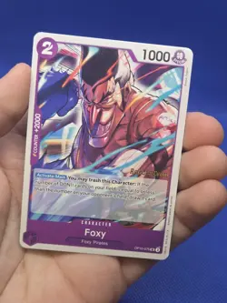 One Piece Royal Blood Release Event Foxy OP10-075 Stamped Promo NM - Image 2