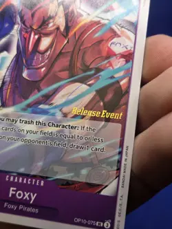 One Piece Royal Blood Release Event Foxy OP10-075 Stamped Promo NM - Image 3