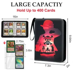 400 Pockets Trading Card Binder for One Piece Cards,Portable Waterproof Card ... - Image 3