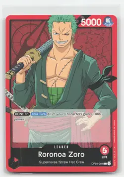 One Piece - Roronoa Zoro (001) Regular - Romance Dawn OP01-001 - NM - Image 1