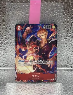 One Piece Sanji OP 01 Alternate Art Mini Japanese Perforated Card Holo - Image 1