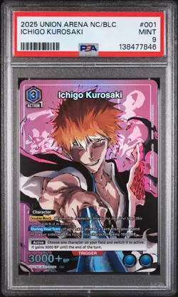 2025 BLC-3-001 Ichigo Kurosaki Union Arena Bleach PSA 9 Mint - Image 1