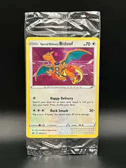 Special Delivery Bidoof - SWSH177 - Pokemon Holo Promo with Swirl- New SEALED - Image 5
