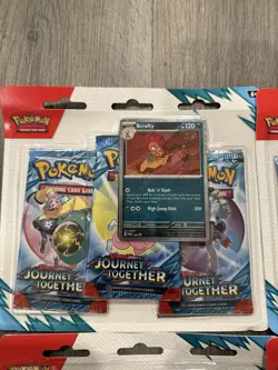 Pokemon TCG Journey Together 3-Pack Blister Factory Sealed Scrafty Promo - Image 4
