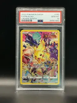 Pokemon Pikachu 160/159 Crown Zenith Secret Rare PSA 10 Full Art Holo 2023 - Image 1