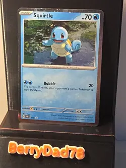 Squirtle 048 Scarlet & Violet Promo Cosmos Holo Pokemon TCG NM (Single Swirl) - Image 1