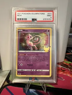 2021 Pokemon Celebrations Mew PSA 9 011/025 - Image 1