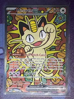 Pokemon TCG Meowth ex 121/088 Special Illustration Rare Perfect Order SIR - Image 1