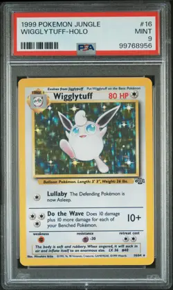 1999 POKEMON JUNGLE #16 WIGGLYTUFF-HOLO PSA 9 - Image 1