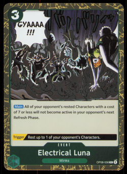 One Piece CCG Two Legends Foil Rare #OP08-036 Electrical Luna NM - Image 1