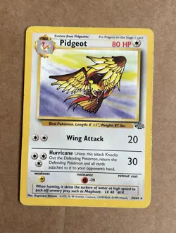 Pokemon Card Pidgeot 24/64 Jungle Non Holo Rare WOTC LP - Image 1