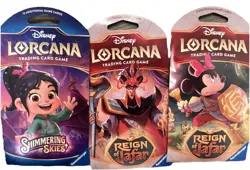 New Sealed Disney Lorcana TCG Booster Pack Lot 3 Reign of Jafar,Shimmering Skies - Image 1