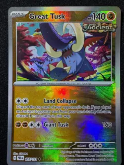 Great Tusk (Master Ball) 055/131 SV: Prismatic Evolutions Pokemon Card - Image 1