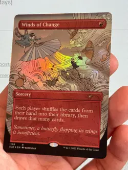 1X FOIL Winds of Change BORDERLESS MINT MTG Magic Secret Lair Commander Wheel - Image 1