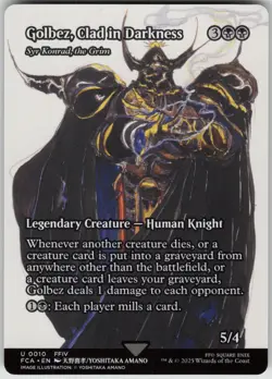 MTG Golbez Clad in Darkness Syr Konrad the Grim Normal NM FINAL FANTASY Magic 10 - Image 1