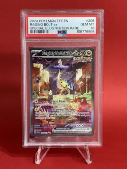 Pokemon Temporal Forces Raging Bolt ex Illustration Rare #208 PSA 10 Gem Mint! - Image 1