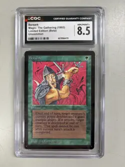 Magic: The Gathering MTG Limited Edition Beta Berserk Card CGC 8.5 NM/Mint+ - Image 1