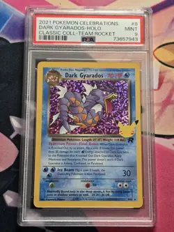 Celebrations Pokemon Team Rocket Dark Gyarados Holo #8/82 PSA 9 - Image 1