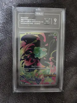 Pokemon Bulbasaur 133/132 Mega Evolution Stamped Full Art Promo - TAG 9 - Image 1