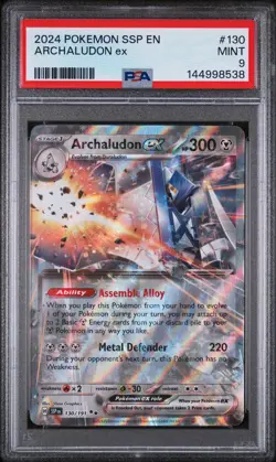 2024 Pokemon Ssp En-Surging Sparks #130 Archaludon Ex PSA 9 - Image 1